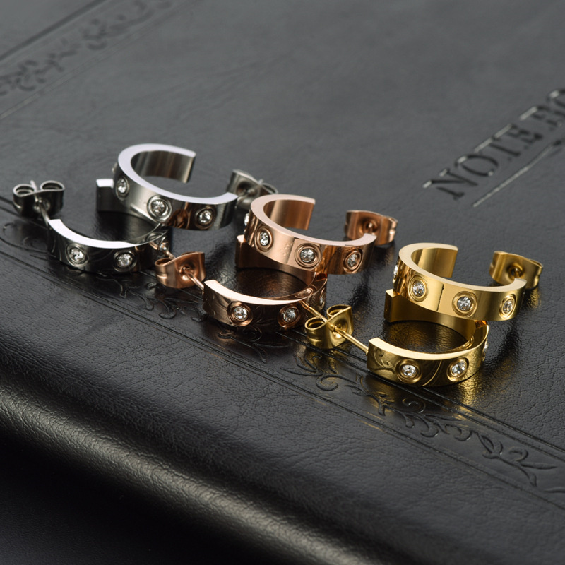 

hoop earrings stud earrings designer earrings gold earrings Popular Brand Fashion Luxury Women Men's earrings Inlaid Fashion Party Classic Style Couple earrings