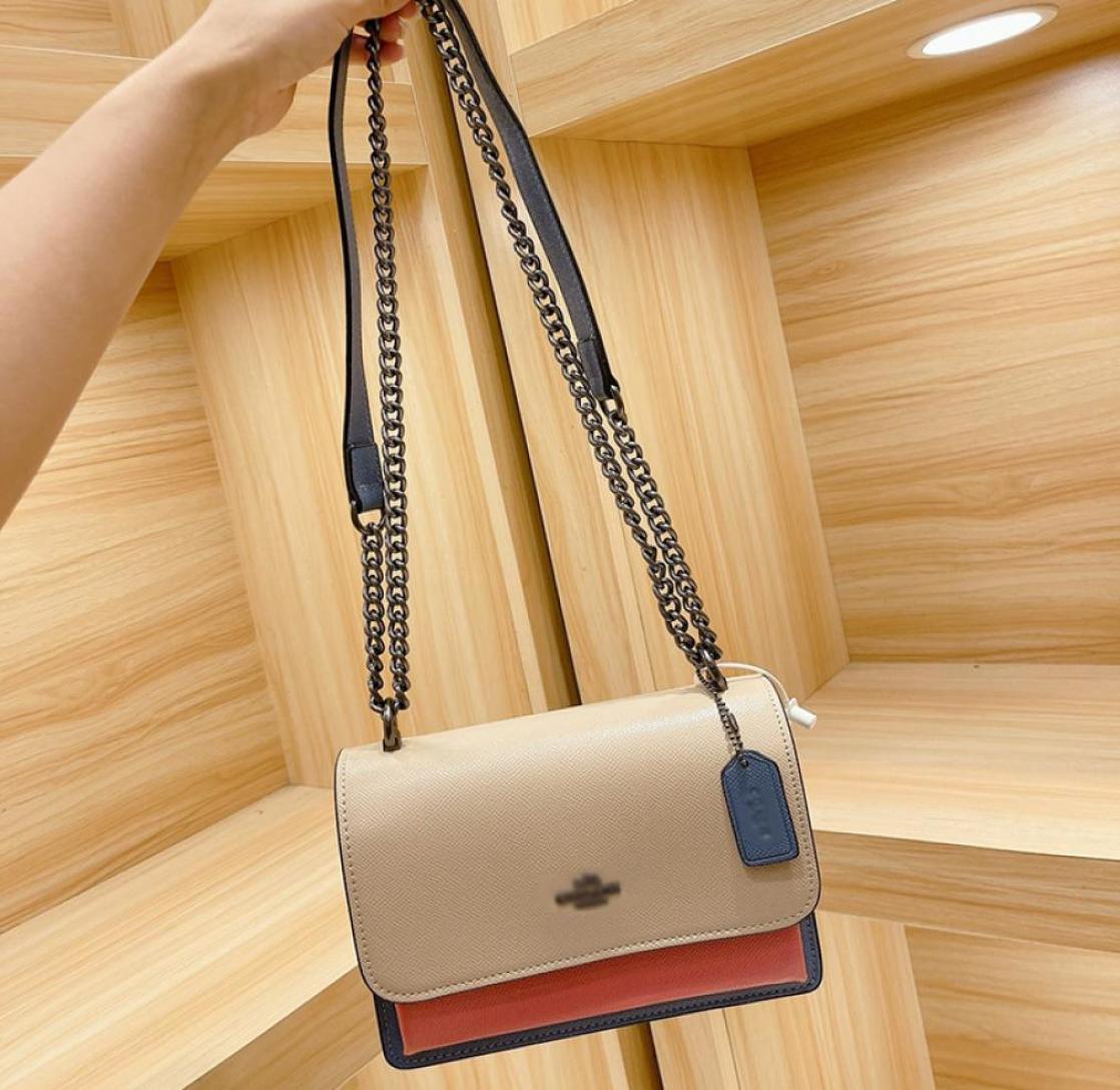 

2021 Women Klare Luxurys Designers Bags NewYork Brand Patchwork Twotone Pochette Shoulder Bag Handbags Genuine Leather Crossbody5627919, Blue