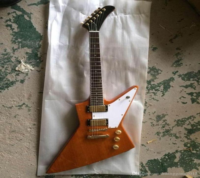 

Whole Custom Explorer Electric guitar mahogany body top quality in natural 16010604011479016