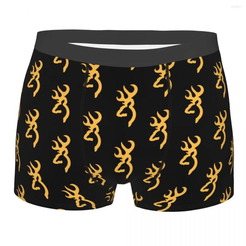 

Underpants Browning Logo Boxer Shorts For Homme Sexy 3D Printed Underwear Panties Briefs Stretch