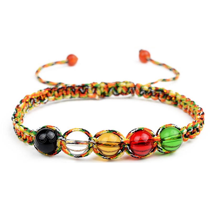 

Ethnic Hand-woven Multi Colored Rope Colorful Glass Beads Stretch Rope Charm Lucky Bracelets