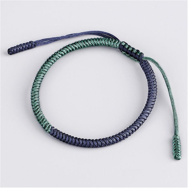 

Charm Bracelets Style Handmade Woven Tibetan Knot Bracelet Color Lucky Rope Braided Bangles Adjustable For Men Women Wholesale Drop Dhzuc
