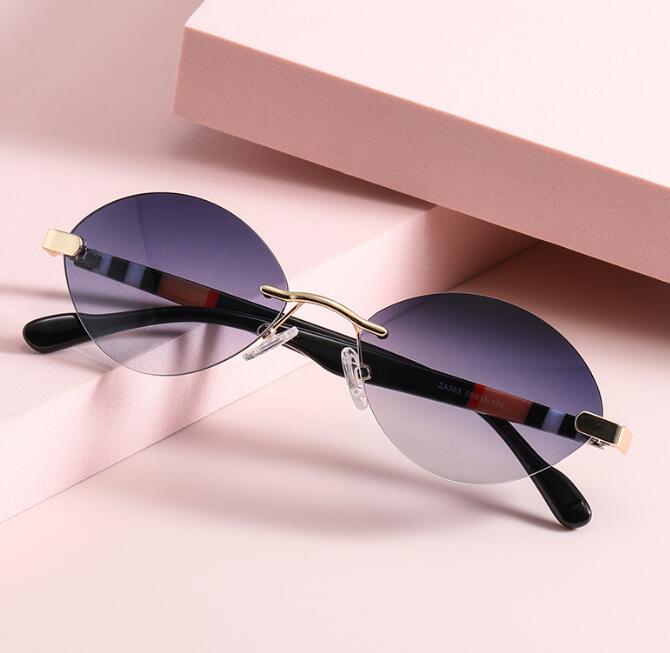 

Small lens rimless style sunglasses superclear men's women's sunglass driving glasses outdoor decoration shades eyewear