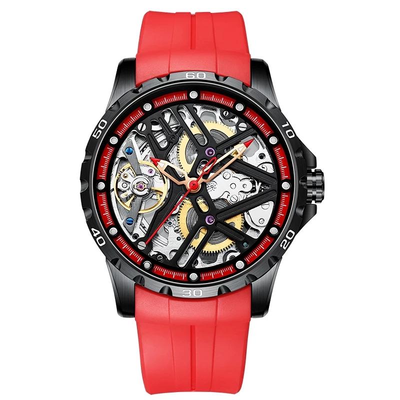 

Wristwatches AILANG Waterproof Sport Business Luminous Skeleton Fashion Automatic Mens Watches Tourbillon Men's Erkek Saat 8826, 07