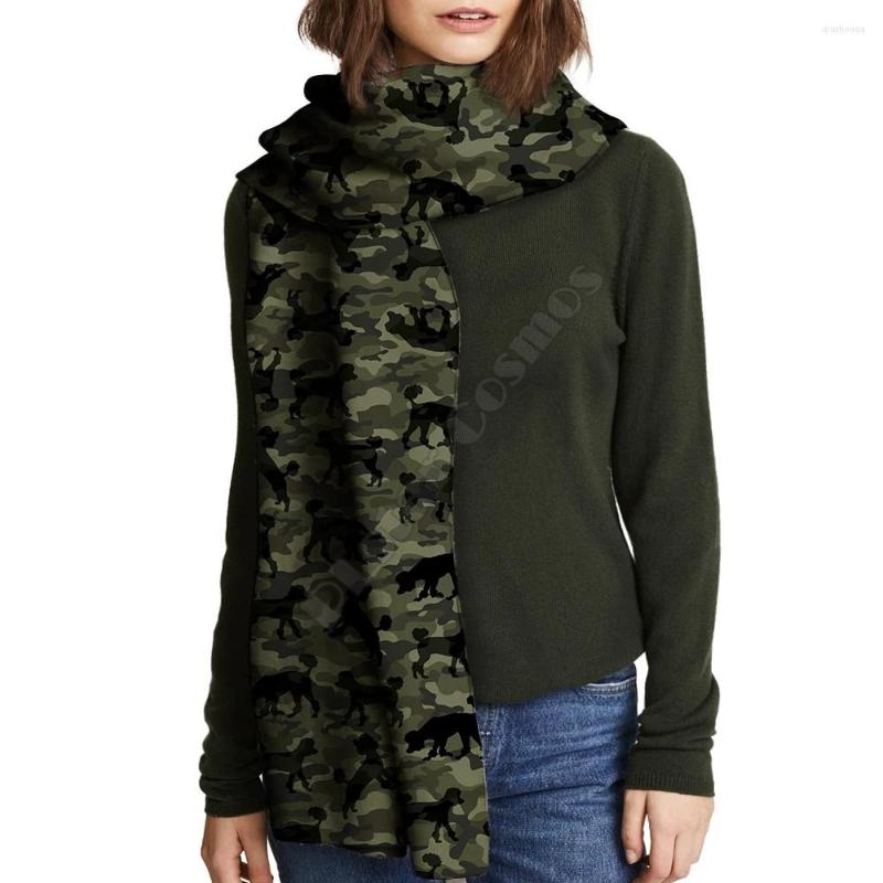 

Scarves Poodle Camo Scarf 3D Printed Imitation Cashmere Autumn And Winter Thickening Warm Shawl