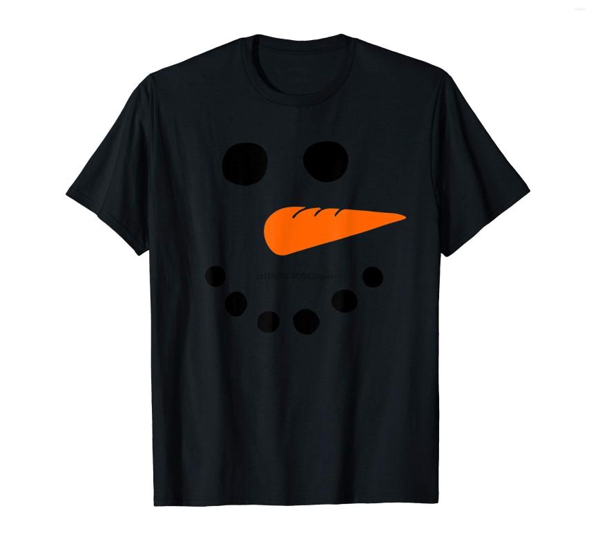 

Men' T Shirts Snowman Face Carrot Nose Christmas Winter Cosplay Costume T-Shirt-Men' T-Shirt-Black, Men-darkpurple