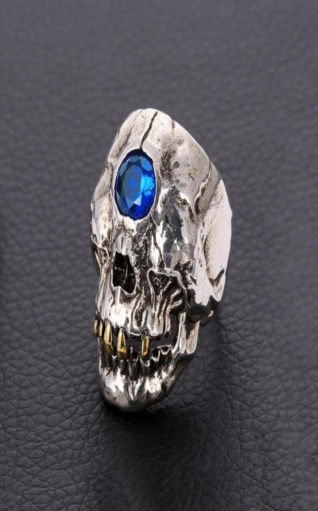 

Cluster Rings Vintage Stainless Steel Skull Ring Ancient Greek Myth Cyclops For Motorcycle Party Steampunk Gothic Men Jewelry1149737