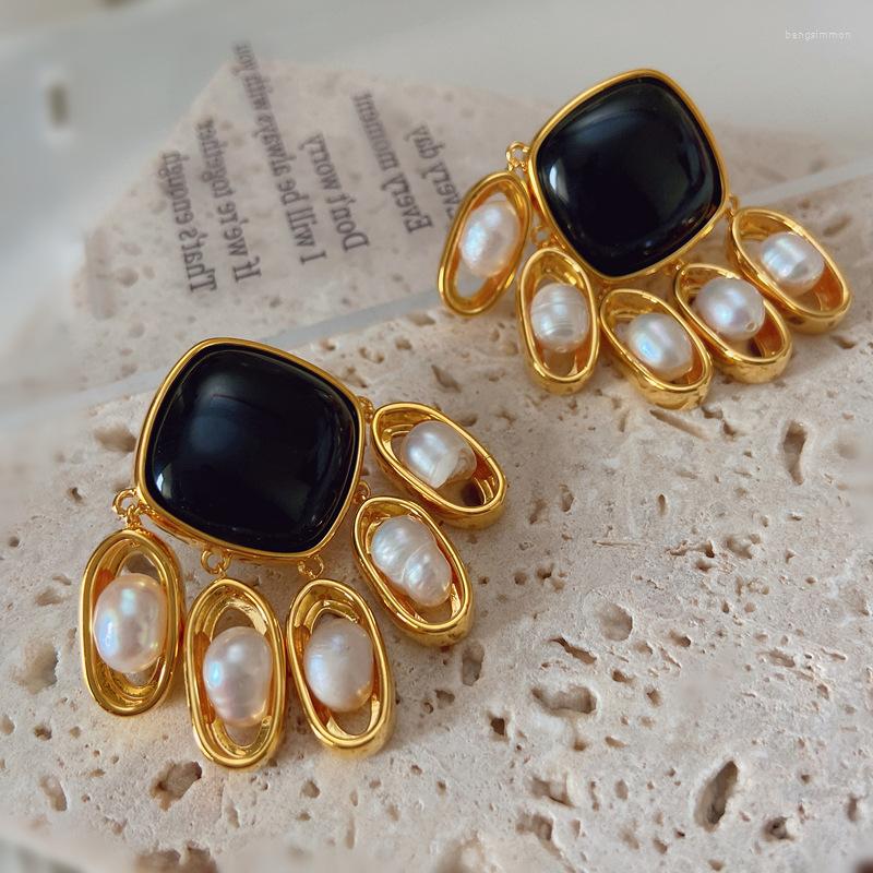 

Dangle Earrings European And American Temperament Exaggerated Natural Baroque Pearl Female Retro High-end Large