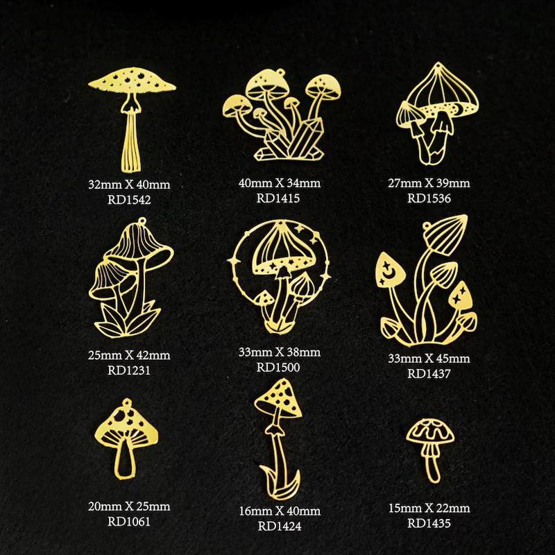 

Anklets Made to Order 30pcs Mushroom Stainless Steel or Raw Brass Charms Laser Cut Jewelry Pendant for Diy Necklace Earring Brooch