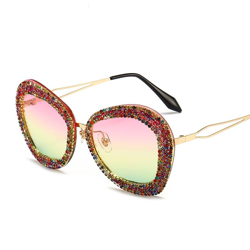 

Sunglasses Fashion Vintage Gradient Sunglasse Luxury Design Bling Rhinestone Sun Glasses For Women Shades Eyeglasses Gafas De Sol