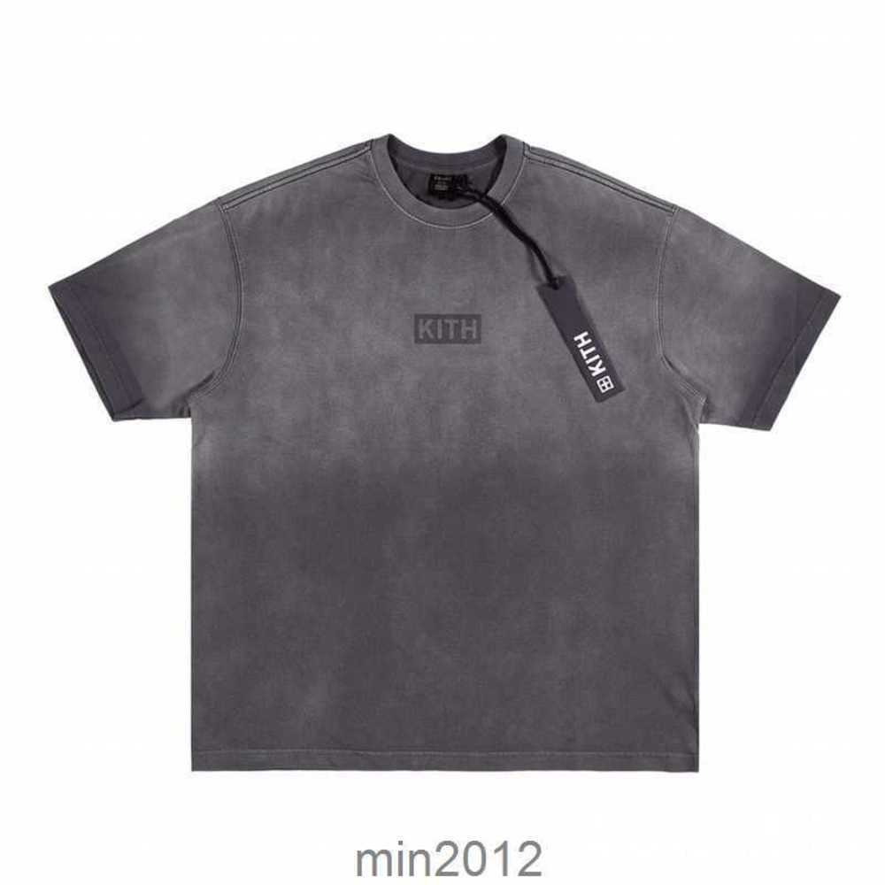 

Kith x Ksubi Takewashed Washable Old Box Short Sleeve Men's and Women's Loose T-shirtftpo, Wash black
