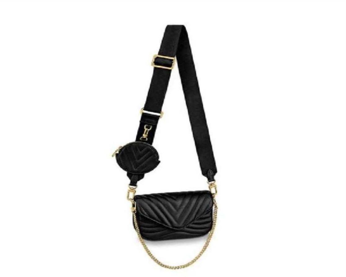

Designer bag high quality PU leather ladies handbag fashion chain women039s messenger shoulder bag wallet7264254, Black