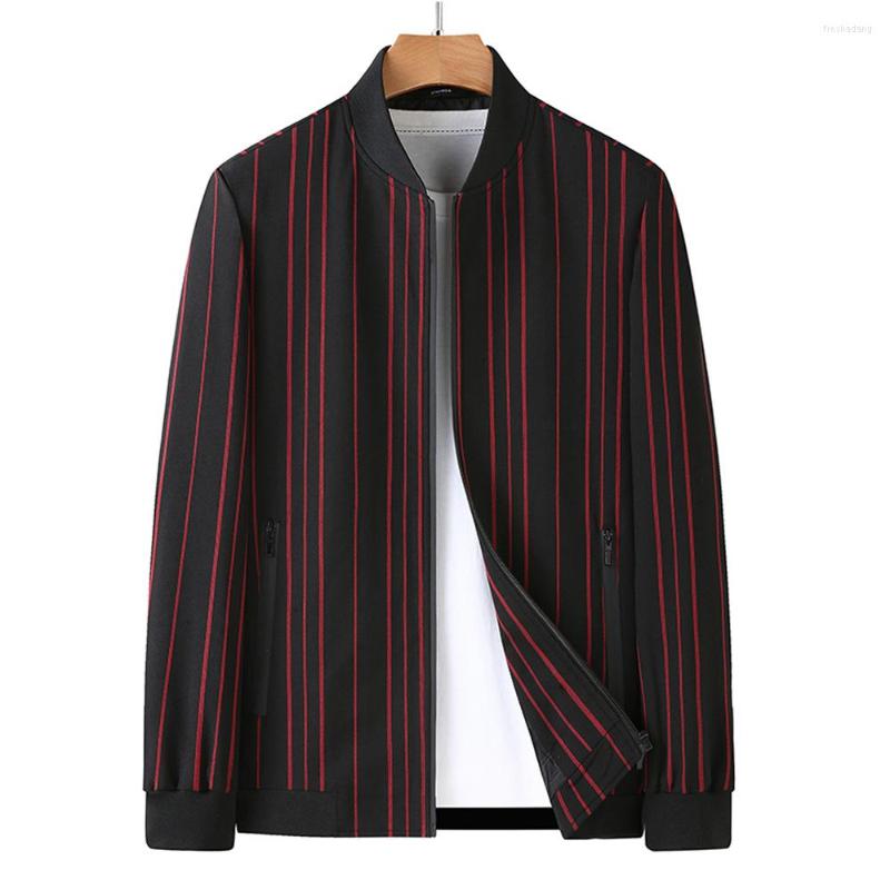 

Men's Jackets -8XL Plus Size For Men High Quality Casual Fashion Coats 2023 Autumn Stripe Windbreaker Bomber Jacket Clothing, Black