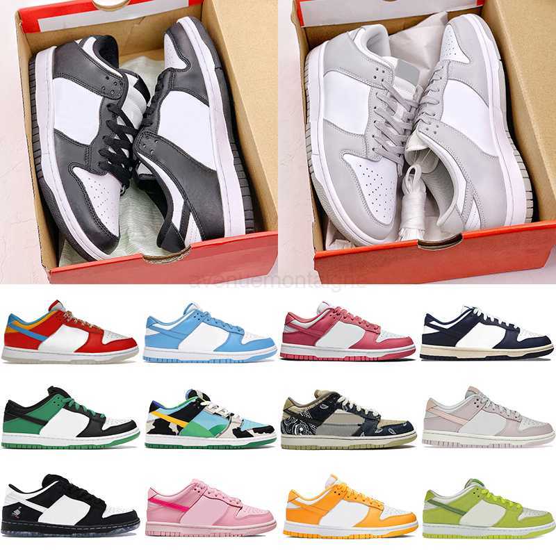 

2023 New mens Running shoes white gum black panda grey fog UNC coast vintage navy Photon dust Archeo triple Pink easter Orange low men women dunkes designer sneakers, 01 white black panda
