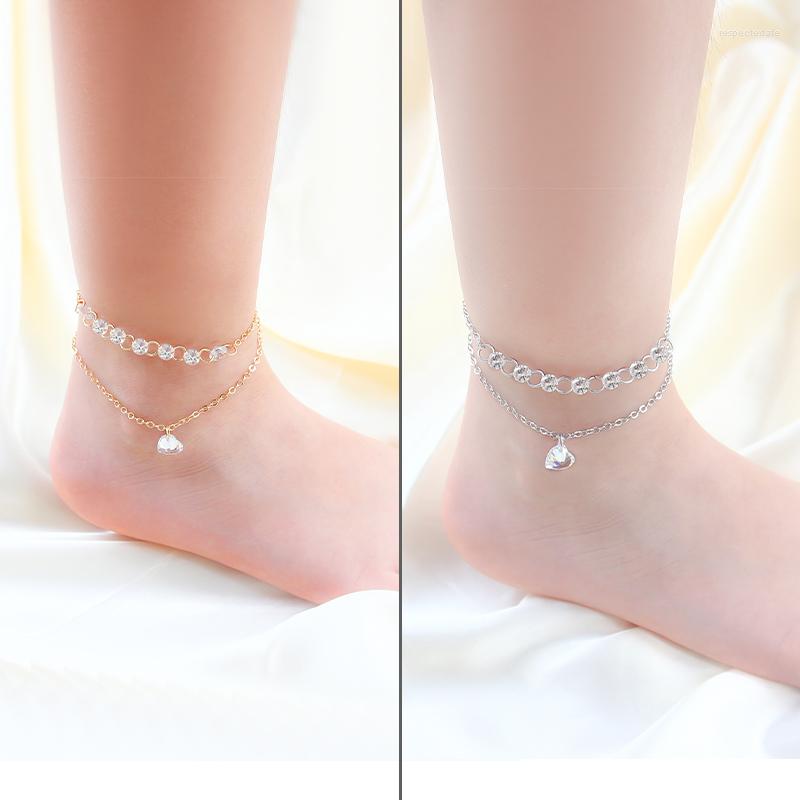 

Bangle Classic Heart Shaped Crystal Bracelet Opal Zircons Adjustable For Women Beach Jewelry Gift