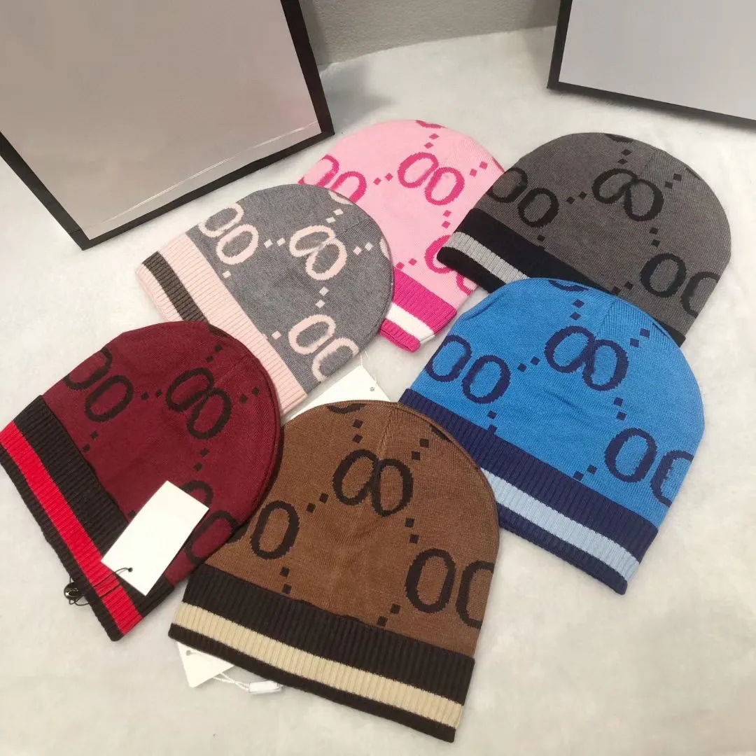 

Baseball Cap Designer Knitted Hat Beanie Mens Womens Fitted Hats Unisex for Cashmere Plaid Letters Casual Caps Outdoor Fashion 6 Colors No Box, Red