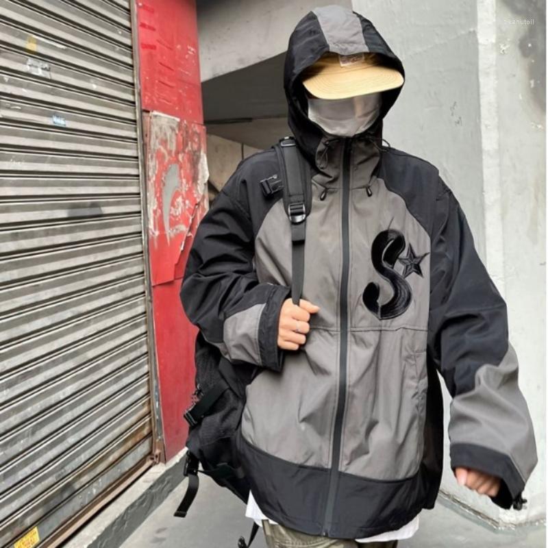 

Women's Jackets Deeptown Y2k Vintage Jacket Women Harajuku Embroidery Oversized Streetwear Windbreakers Korean Fashion Coat In Outerwear, Black