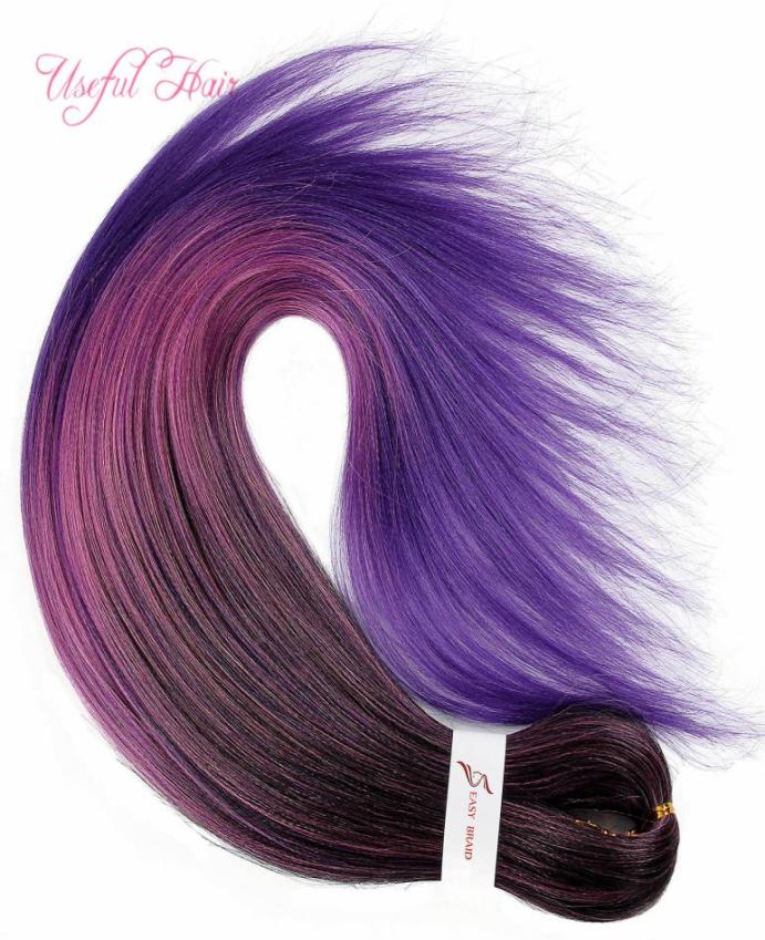 

Pre Stretched Ombre Easy black marley Jumbo Synthetic Braiding Hair fashion new Crochet Purple Hair Extensions More Lighter Jumbo 1353982, #118