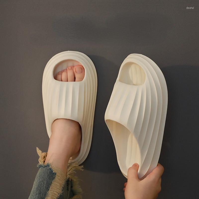 

Slippers Women 2023 Summer Simplicity Platform Slides Couples Fashion Bathroom Sandals Leisure Outdoor Anti-slip, White