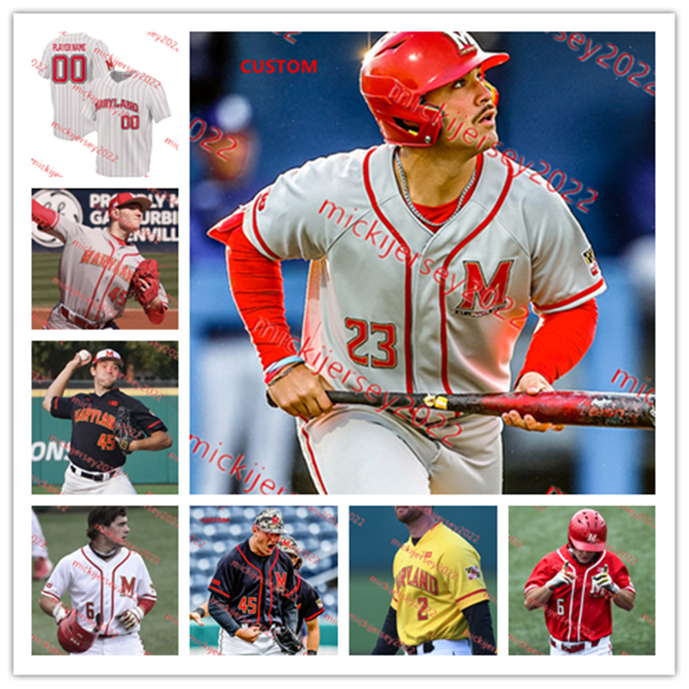 

Maryland Terrapins Baseball Jersey 16 Brandon Lowe 9 Adam Kolarek 6 LaMonte Wade Jr 4 Kevin Smith Maryland Jerseys Custom Stitched Mens Youth, Grey maryland