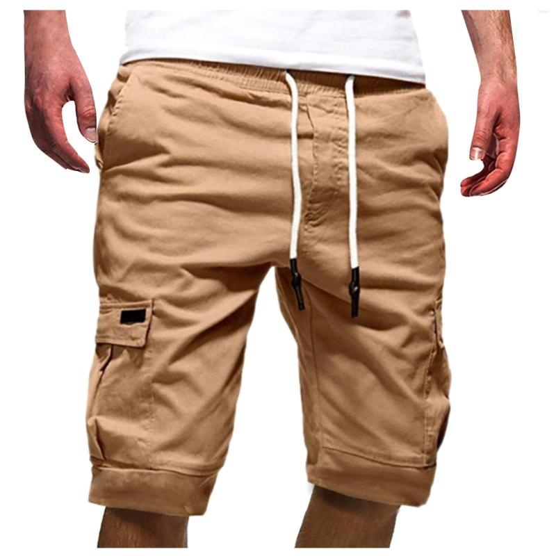 

Men's Shorts Men's Casual Military Outdoor Comfortable Solid Colors Drawstring Pockets Loose Overalls Work Sports Jogger Bermudas#, Dark grey