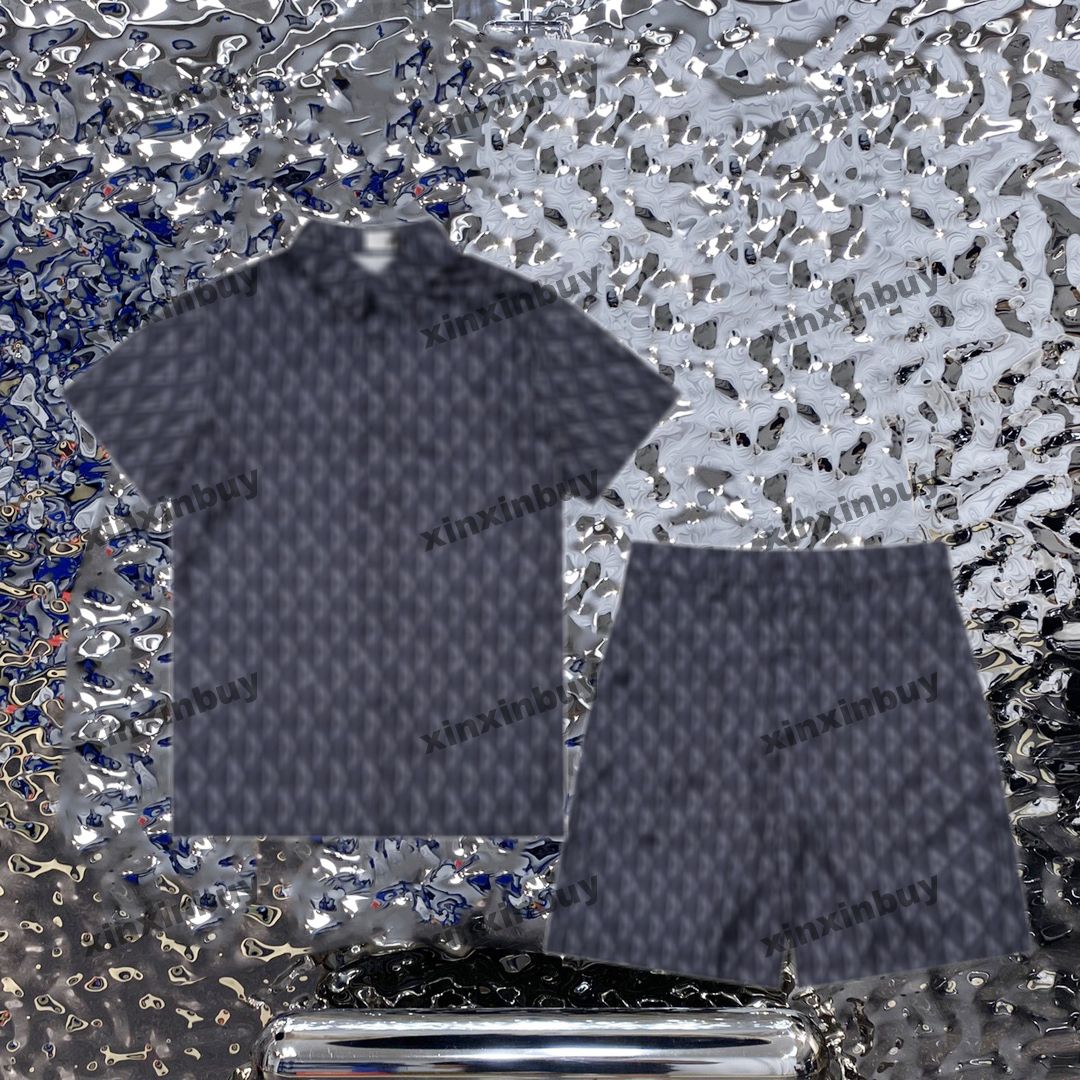 

xinxinbuy Men designer Tee t shirt 23ss Diamond letter pattern printing fabric short sleeve cotton women blue black white 318516 S-XL, 03