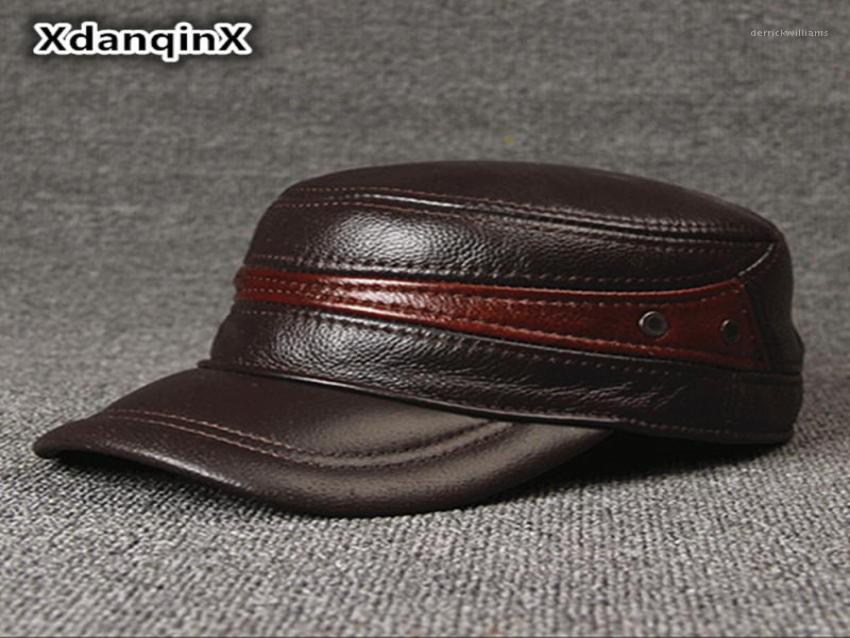 

Ball Caps Adjustable Size Leather Baseball Cap Men039s Winter Hat Thicker Warm Cowhide Simple Fashion Male Bone Snapback Dad09580798, Red