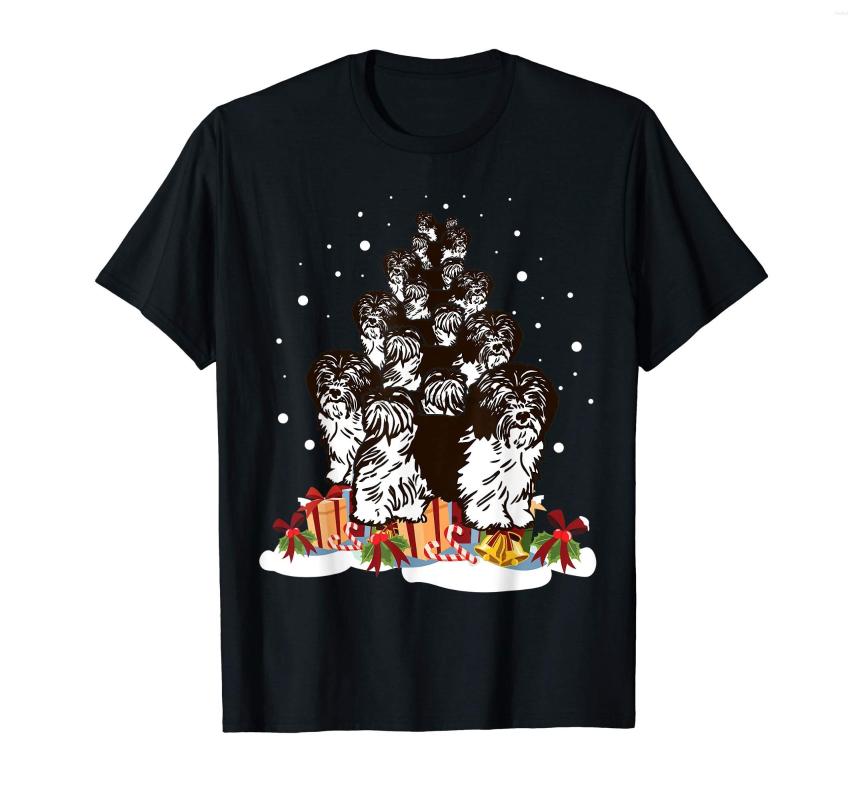 

Men' T Shirts Havanese Christmas Tree Merry Xmas T-Shirt-Men' T-Shirt-Black, Men-darkpurple
