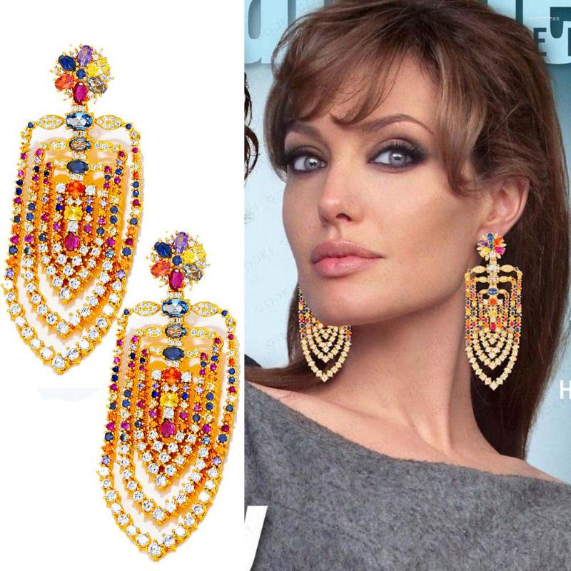 

Dangle Earrings Missvikki Bohemia Charm Big Pendant For Women Bridal Wedding Engagement Original Multicolor Boucle D'oreille Femme 2023