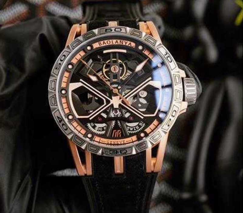 

Super complex chronograph wrist watches for man New Automatic Men's Roges King Hollow out Waterproof Large Dial Fashion Trend Designer Luxury Style 2p, Section d