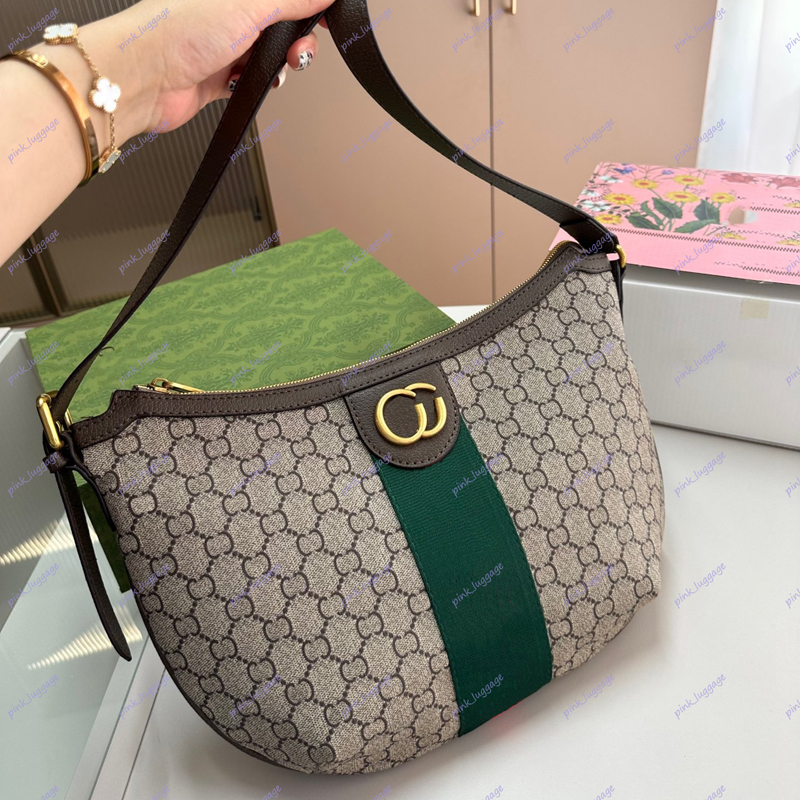 

Women Fashion Shoulder Bag Designer Hobos Bags Womens Handbags Designers Purse Crossbody Hobo Half Moon Purses D2305251F, Brown