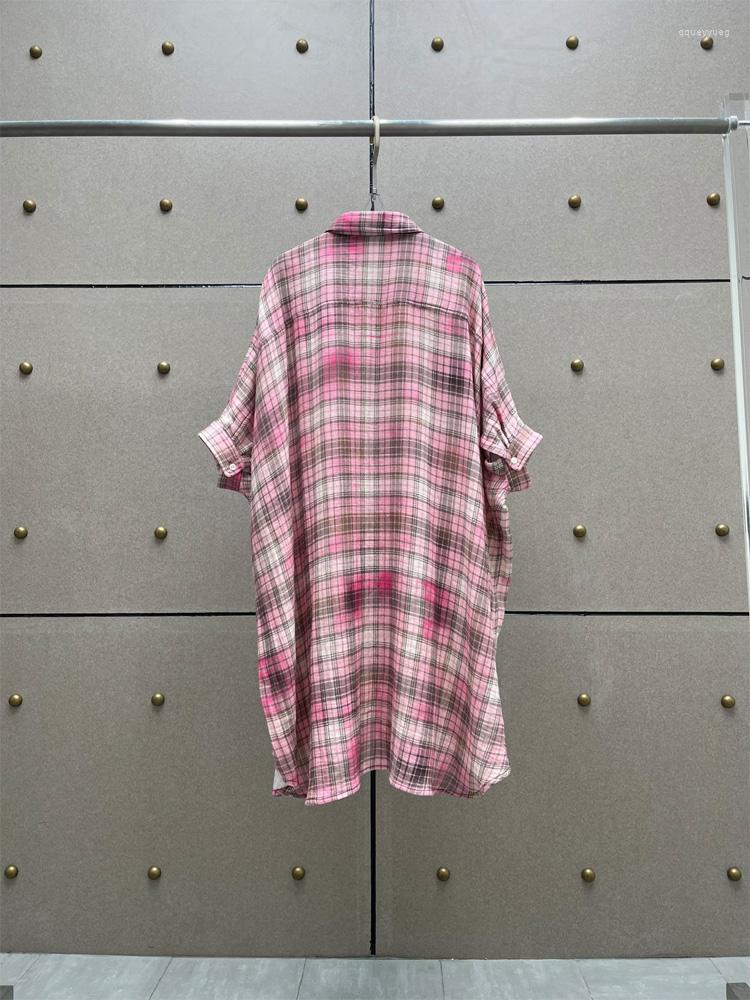 

Women' Blouses 2023 Leisure Cotton Shirts Button Lapel Cardigan Top Lady Plaid Long Seelve Shirt Womens Vintage Blouse, 01