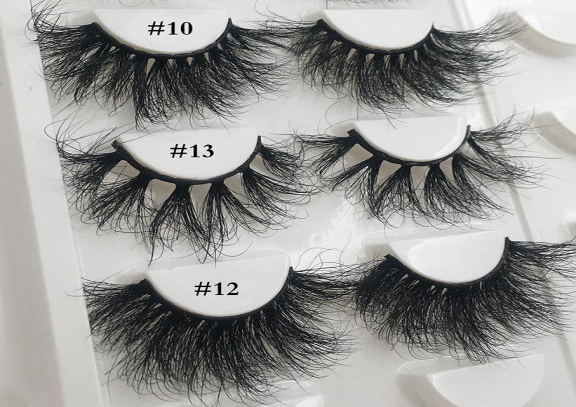 

50pairslot Mink Eyelashes 25mm Fluffy Messy 3D False eyelash Long Natural Lashes Whole Makeup Lash3766791