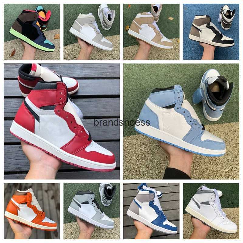 

2023 Basketball Shoes OG 1 1s High Retro Mens Women Fragment Travis Starfish Patent Bred University Blue Twist Linen Chicago Lost and Found Designer Trainer Sneakers, P006