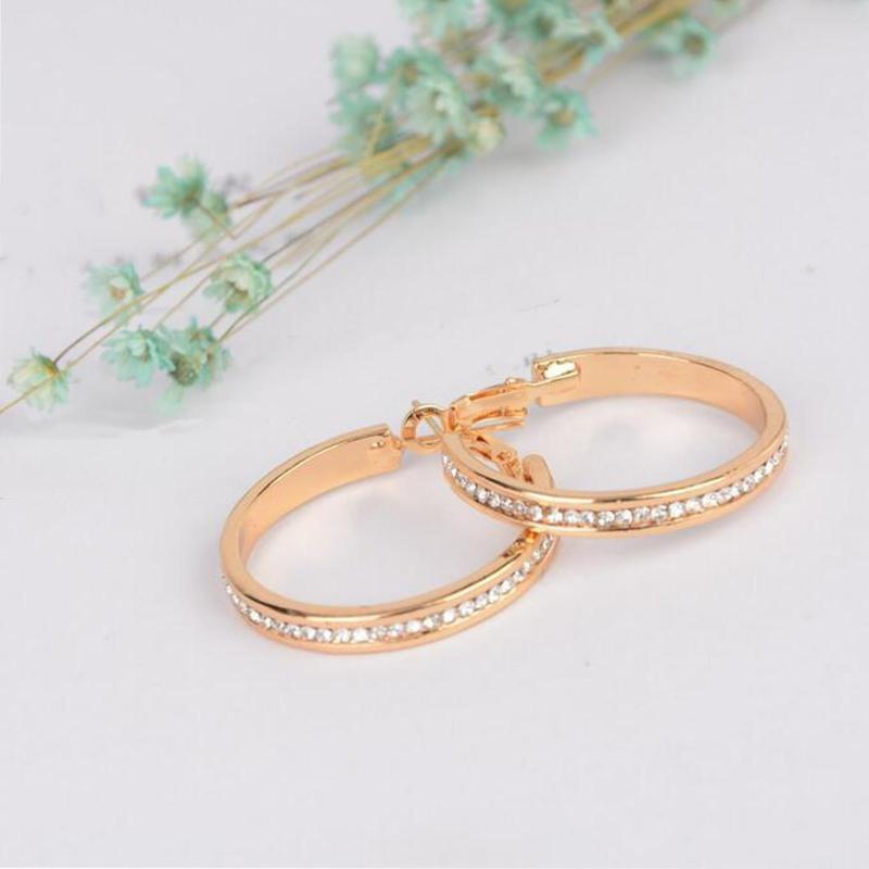 

Dangle Earrings Women Circle Gold Color Hoop For Round Huggie Creole Vintage Hoops Ear Rings Wedding Party Jewelry