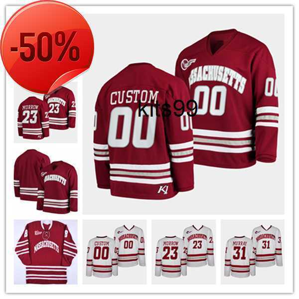

Jerseys Custom Massachusetts Minutemen UMass College Hockey Jersey Cale Makar Bobby Trivigno Scott Morrow Ryan Ufko Josh Lopina Garrett Wait Matthew, Man red