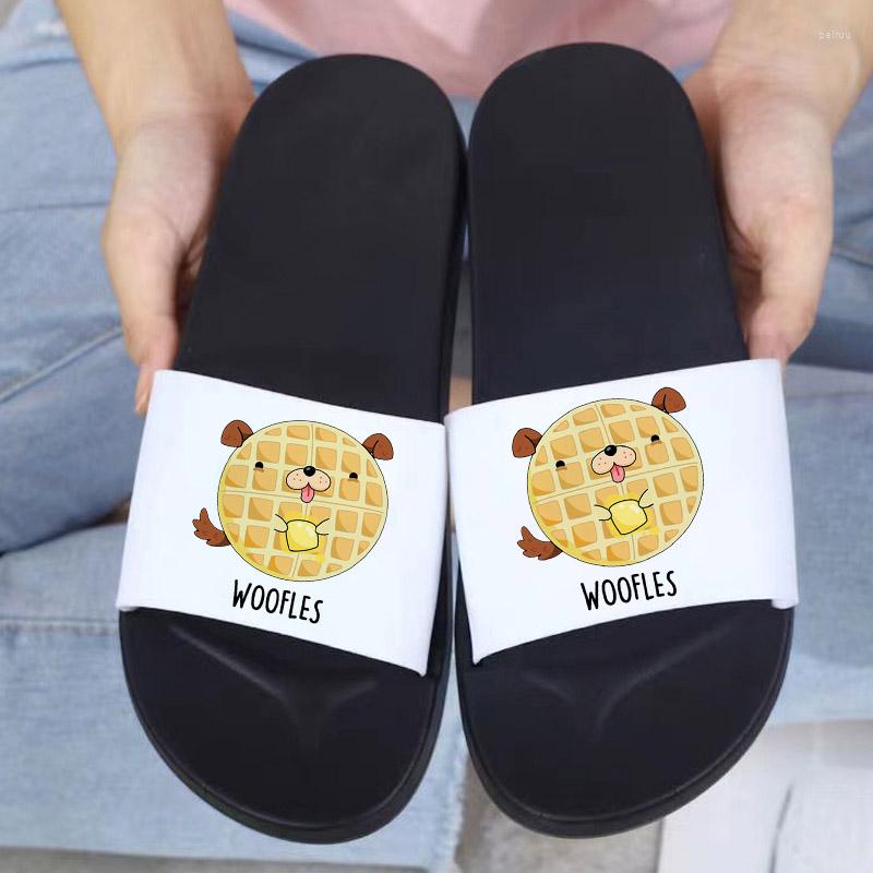 

Slippers 2023 Summer Women Indoor Floor Flat Shoes Home Cute Woofles Printed Eva Flip Flops Female Non-slip Bathroom, 6388