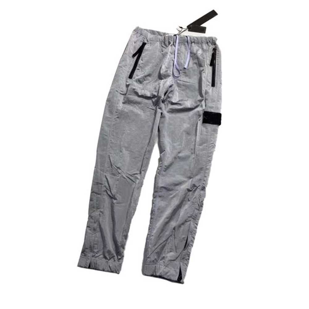 

*2801 Men's Pants 2022 Fashion New Style Metal Nylon Pocket Embroidered Badge Elastic Thin Casual PJJE, Black-2801