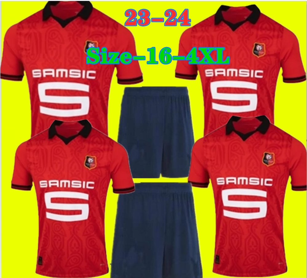 

23 24 Stade Rennais CAMAVINGA Soccer Jersey DOKU 2024 2023 Rennes BOURIGEAUD Maillots De Foot TRUFFERT TERRIER MAOUASSA NZONZI AGUERD Football Shirt HOME, Customize