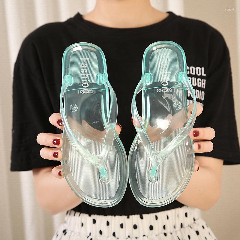 

Slippers Summer Women Crystal Jelly Shoes Woman Candy Colors Transparent Slides Women's Fashion Casual Bling Flat Beach, Black