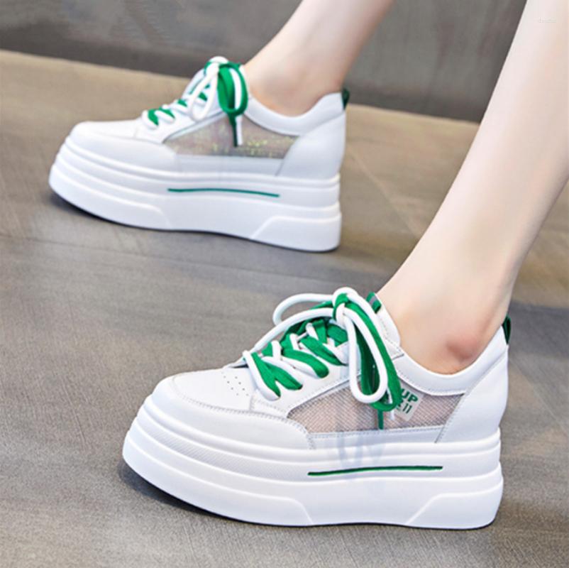 

Slippers Women Sandals 2023 Summer Platform Beach Ladies Breathable Mesh Flat Shoes Flip Flops Zapatos Pantuflas, White green