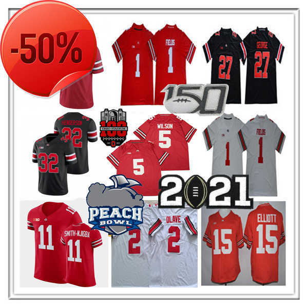 

C.J. Stroud Ohio State Buckeyes OSU College Football Jerseys Marvin Harrison Jr Garrett Wilson TreVeyon Henderson Jaxon Smith-Njigba Fields Elliott Olave Peach Bowl, As pic