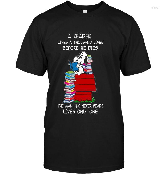 

Men's T Shirts A Reader Lives Thousand Before He Dies T-Shirt, New shiryy13801