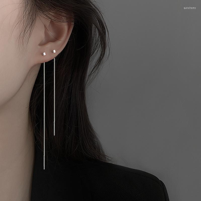 

Dangle Earrings YAMEGA Long Wire Tassel Thread Chain Earring Korean Fashion Simple Star Stainless Steel For Women Jewelry Accessories