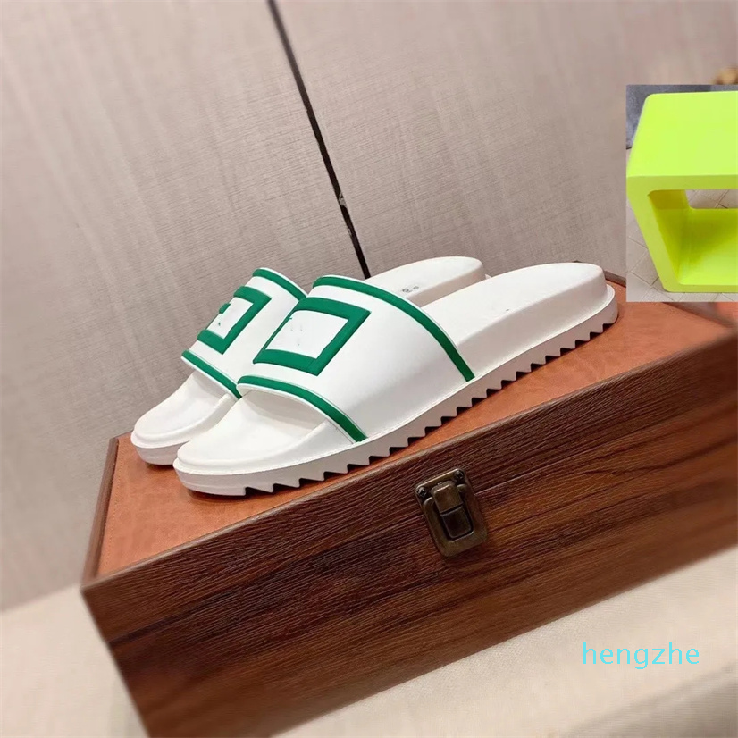 

Summer Baguette Men Leather Slides Sandal Shoes Wide-band Outdoor Mens Beach Sandals Leather Casual Slippers