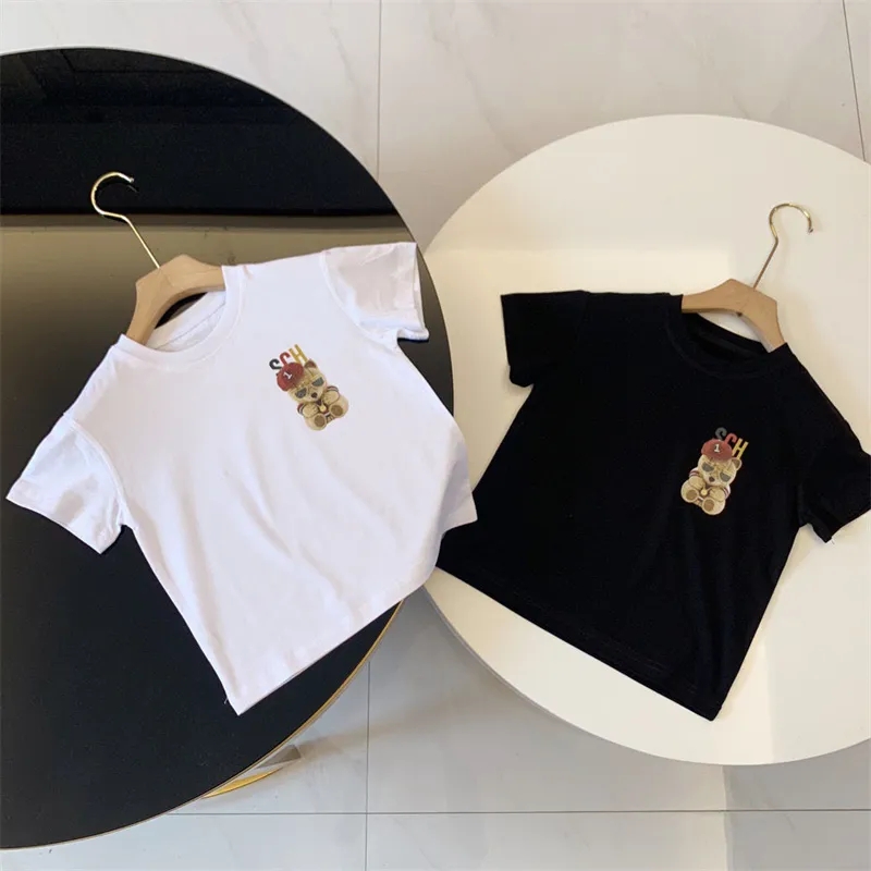 

Fashion Baby Kids Designer Shirt Classic Brand Short Sleeve Childrens Summer Clothing Sets Boys Casual Tops Girls Cute Clothes dhgate, Black#3