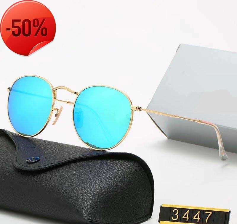 

2023 Classic Round Brand Design Sunglasses UV400 Eyewear Metal Fashion Gold Frame Sun Glasses Men Women Mirror 34447 Sunglasses Polaroid Driving glass Lens