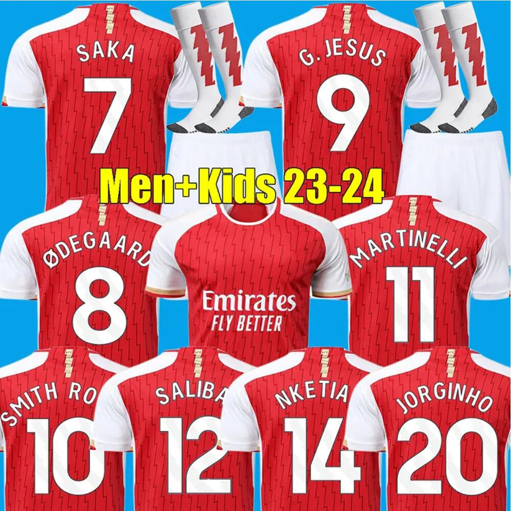 

23 24 ARSen SAKA Soccer Jerseys Kids Kit 2023 2024 Football Shirts Camiseta Futbol Home Away 3rd Maillot de Foot Goalkeeper SMITH ROWE G.JESUS ODEGAARD BERGKAMP Men Top, 22-23 away