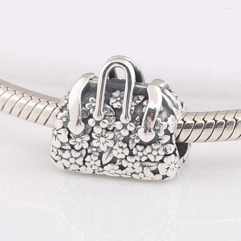 

Loose Gemstones Authentic S925 Silver Fairy Girl Bag Handbag Bead Charm Fit Lady Bracelet Bangle DIY Jewelry