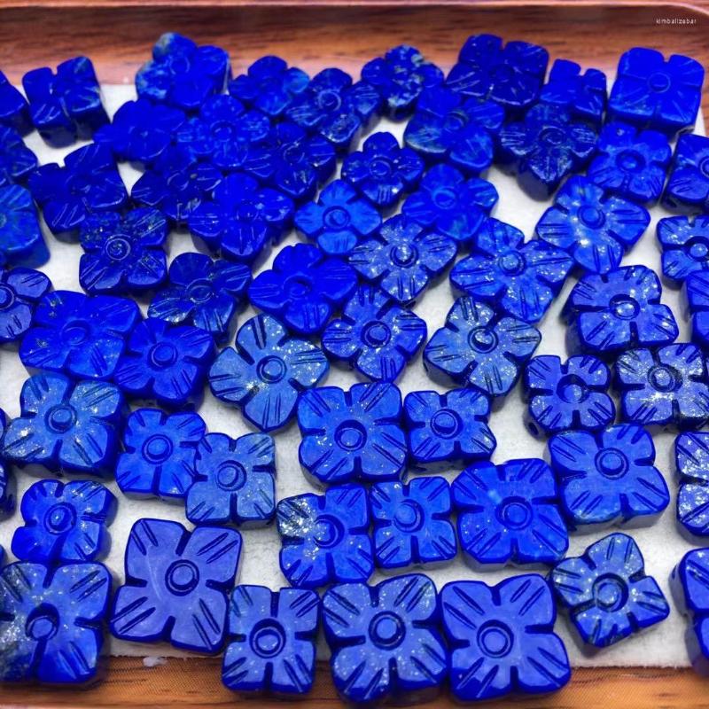 

Loose Gemstones 1 Pc Fengbaowu Natural Lapis Lazuli Flower Jewelry Making For Bracelet Pendant Earring Crystal DIY Accessories